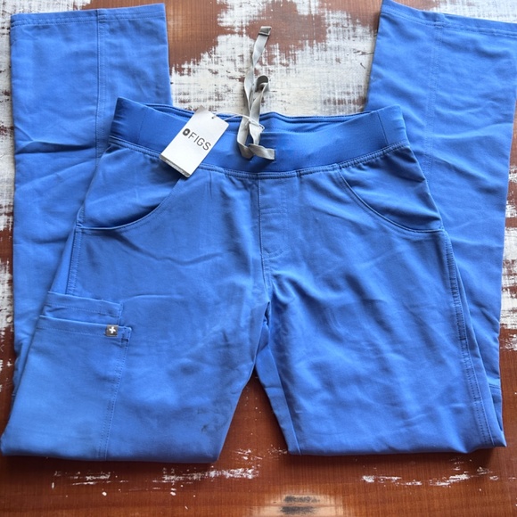 NWT Figs Nursing Kade Cargo Scrub Pants in Ceil Blue Size XS Medical - Picture 12 of 12